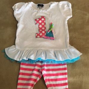 12-18 months Mud Pie 1st Birthday Outfit